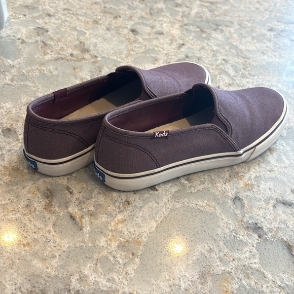 Women’s Keds Double Decker Shimmer Chambray Burgundy sneeker size 8 - Picture 4 of 8
